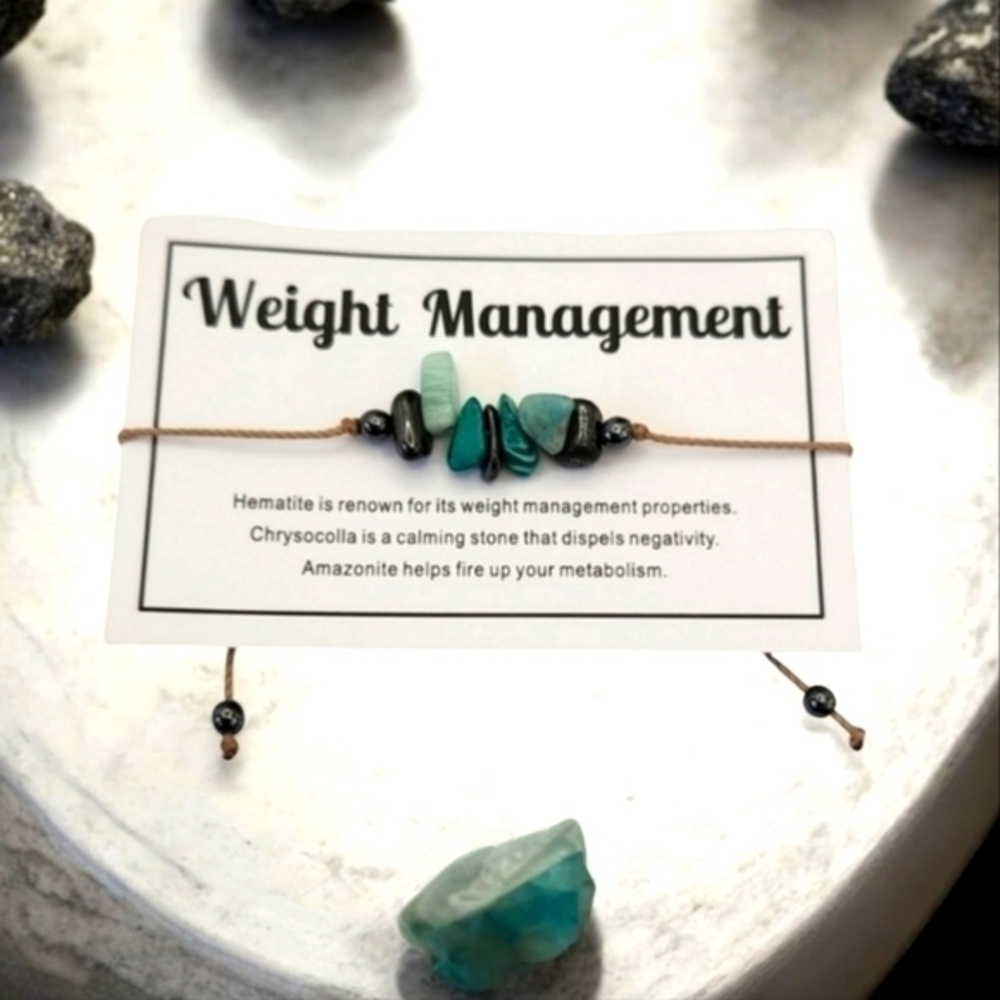 Natural‎ Crystal Beaded Adjustable Bracelet Weight Management Bracelet